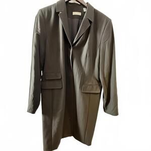 KATE HILL NWT Black Button Front Trench Coat Wms SZ 16. MSRP $174 LuxuryClassic